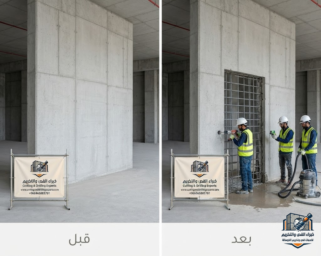 خبراء القص والتخريم بالطائف لتنفيذ قص الخرسانة المسلحة وفتح الفتحات الخرسانية وفق أعلى المعايير الهندسية